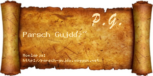 Parsch Gujdó névjegykártya